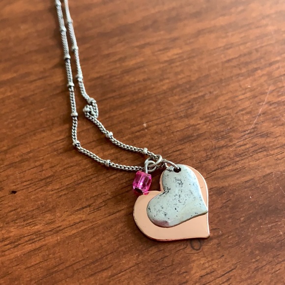 Vintage American Eagle Outfitters Heart Charm Necklace - Picture 1 of 6